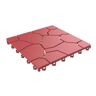 Pure 11.5 in. x 11.5 in. Outdoor Interlocking Brick Look Polypropylene Patio and Deck Tile Flooring in Brick Red (Set of 6)