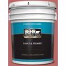 BEHR PREMIUM PLUS 5 gal. #MQ1-11 Drama Queen Satin Enamel Exterior Paint & Primer