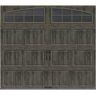 Clopay Gallery Steel Short Panel 9 ft x 7 ft Insulated 6.5 R-Value Wood Look Slate Garage Door with Arch Windows