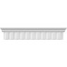 Ekena Millwork 7/8 in. x 174 in. x 9-3/8 in. Polyurethane Dentil Crosshead Moulding