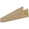 Ekena Millwork 4 in. H x 6 in. W x 14 ft. L 3-Sided (U-Beam) Rough Cedar Endurathane Faux Wood Ceiling Beam, Natural Pine