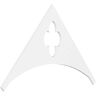 Ekena Millwork Pitch Turner 1 in. x 60 in. x 37.5 in. (14/12) Architectural Grade PVC Gable Pediment Moulding