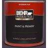 BEHR PREMIUM PLUS 1 qt. #T13-10 Plum Orbit Flat Exterior Paint & Primer