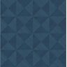 STACY GARCIA HOME Denim Blue Geo Inlay Vinyl Peel and Stick Wallpaper Roll (Covers 30.75 sq. ft.)