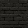 NuWallpaper Black Amsterdam Brick Brick Vinyl Peel and Stick Wallpaper Roll