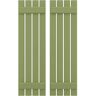 Ekena Millwork 15-1/2 in. W x 31 in. H Americraft 4-Board Exterior Real Wood Spaced Board and Batten Shutters in Moss Green