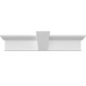 Ekena Millwork Traditional 1 in. x 174 in. x 7-1/4 in. Polyurethane Crosshead Moulding with Bottom Trim and Flat Keystone