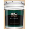 BEHR PREMIUM PLUS 5 gal. #300E-3 Clair De Lune Semi-Gloss Enamel Exterior Paint & Primer