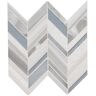 MSI Harlow Chevron 11.55 in. x 12.48 in. Mixed Multi-Surface Mesh-Mounted Mosaic Tile (10 sq. ft./Case)