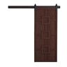 VeryCustom 36 in. x 84 in. Mod Squad Sable Wood Sliding Barn Door with Hardware Kit