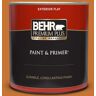 BEHR PREMIUM PLUS 1 qt. #S-H-270 October Flat Exterior Paint & Primer