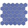 Merola Tile Tribeca 2 in. Hex Glossy Periwinkle 11-1/8 in. x 12-5/8 in. Porcelain Mosaic Tile (10.0 sq. ft./Case)