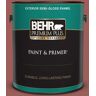 BEHR PREMIUM PLUS 1 gal. #PMD-86 Arabian Red Semi-Gloss Enamel Exterior Paint & Primer