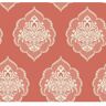 York Wallcoverings 60.75 sq ft Coral Signet Medallion Dam Pre-Pasted Wallpaper