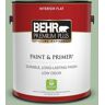 BEHR PREMIUM PLUS 1 gal. #S400-4 Azalea Leaf Flat Low Odor Interior Paint & Primer