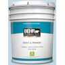 BEHR PREMIUM PLUS 5 gal. #S500-1 Distant Shore Satin Enamel Low Odor Interior Paint & Primer