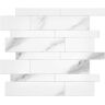 Avant Idaho White Marble 11.5 in. x 11.6 in. 4mm Stone Peel and Stick Backsplash Tiles (8pcs/7.44 sq.ft Per Case)