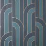 Fine Decor Ezra Blue Arch Vinyl Non-Pasted Matte Wallpaper