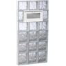 Clearly Secure 17.25 in. x 40.5 in. x 3.125 in. Frameless Wave Pattern Vented Glass Block Window