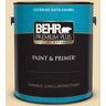 BEHR PREMIUM PLUS 1 gal. #340E-3 Bavarian Cream Satin Enamel Exterior Paint & Primer