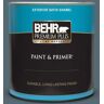 BEHR PREMIUM PLUS 1 qt. #540F-6 Distance Satin Enamel Exterior Paint & Primer