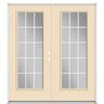 Masonite 72 in. x 80 in. Fiberglass Prehung Left-Hand Inswing GBG 15-Lite Clear Glass Patio Door with Vinyl Frame