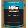 BEHR PREMIUM PLUS 1 gal. #M250-7 Blonde Wood Satin Enamel Exterior Paint & Primer