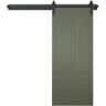 VeryCustom 36 in. x 84 in. The Robinhood Gauntlet Wood Sliding Barn Door with Hardware Kit