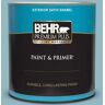 BEHR PREMIUM PLUS 1 qt. #PPU13-09 Tahoe Blue Satin Enamel Exterior Paint & Primer