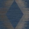Superfresco Easy Serenity Geo Navy and Cooper Non-Woven Paper Removable Wallpaper