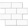 Yipscazo 12 in. x 12 in. PVC Pure White Peel and Stick Backsplash Subway Tiles for Kitchen (20-Sheets/20 sq. ft.)