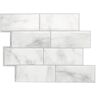 smart tiles Metro Carrera Gray 11.56 in. x 8.38 in. Vinyl Peel and Stick Tile (2.21 sq. ft./ 4-pack)