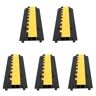 VEVOR 40.5 in. x 10 in. x 2 in. Clamshell Cable Organizers 2-Channel Speed Bump 22,000 lbs. Load Cable Protector Ramp, 5-Pack