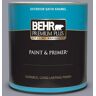 BEHR PREMIUM PLUS 1 qt. #N540-4 Silhouette Satin Enamel Exterior Paint & Primer