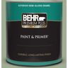 BEHR PREMIUM PLUS 1 qt. #S390-4 Roof Top Garden Semi-Gloss Enamel Exterior Paint & Primer