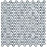 ANDOVA Honoro Bulbi Soho Dark Gray Glossy 11-15/16 in. x 12-1/8 in. Penny Round Smooth Glass Mosaic Wall Tile (10 sq. ft./Case)