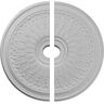 Ekena Millwork 29-1/8 in. x 3-5/8 in. x 1 in. Oakleaf Urethane Ceiling Medallion, 2-Piece (Fits Canopies up to 6-1/4 in.)