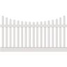 Weatherables Hampshire 3 ft. H x 8 ft. W White Vinyl Picket Fence Panel Kit