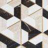 Ivy Hill Tile Timbira Saint Laurent 11.81 in. x 10.23 in. Polished Marble and Brass Wall Mosaic Tile (0.83 sq. ft./Each)