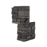 GenStone Stacked Stone Iron Ore 24 in. x 12 in. Faux Stone Siding Outside Corner Panel