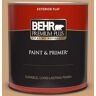 BEHR PREMIUM PLUS 1 qt. #PPU4-16 Kenya Flat Exterior Paint & Primer