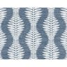 LILLIAN AUGUST 60.75 sq. ft. Coastal Haven Midnight Sky Carina Leaf Ogee Embossed Vinyl Unpasted Wallpaper Roll