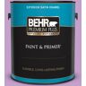 BEHR PREMIUM PLUS 1 gal. #P100-4 Lovers Knot Satin Enamel Exterior Paint & Primer