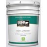 BEHR PREMIUM PLUS 5 gal. #N540-1 Script White Semi-Gloss Enamel Low Odor Interior Paint & Primer