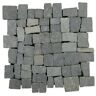 TILE CONNECTION Block Mosiac Tile Grey 11 in. x 11 in. x 9.5 mm Indonesian Marble Mesh-Mounted Mosaic Tile (9.28 sq. ft./case)