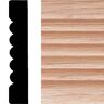 HOUSE OF FARA 3/4 in. x 4 in. x 7 ft. Oak Wood Ribbed Fluted Casing Moulding