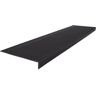 ROPPE Heavy Duty Raised Diamond Design Black 12-1/4 in. x 42 in. Rubber Square Nose Stair Tread