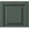 Ply Gem 15 in. x 13 in. Polypropylene Raised Panel Transom Design in Green Shutter Tops Pair