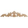 American Pro Decor 3-7/8 in. x 18-1/4 in. x 1/2 in. Unfinished Hand Carved North American Solid Red Oak Wood Onlay Acanthus Wood Applique