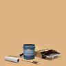 BEHR 1 gal. #HDC-CL-18 Cellini Gold Extra Durable Satin Enamel Interior Paint and 5-Piece Wooster Set All-in-One Project Kit